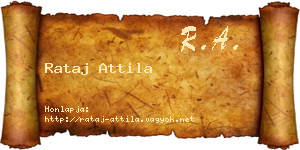Rataj Attila névjegykártya