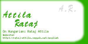 attila rataj business card